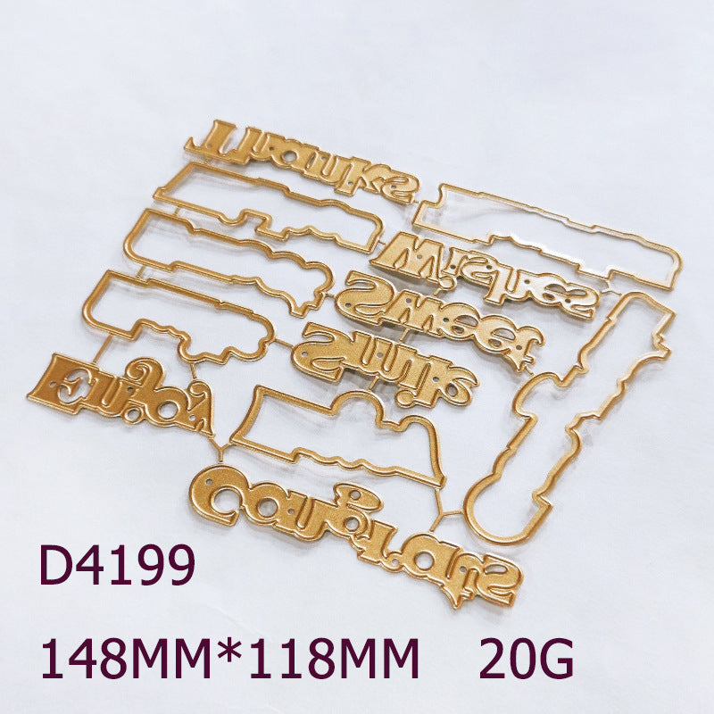 Blessing Words Metal Cutting Dies