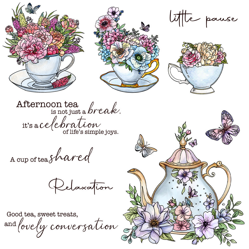 Tea Set Clear Stamps
