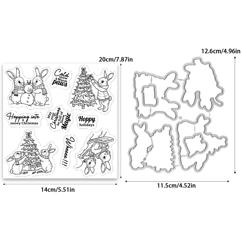 Cute Rabbits Dies & Stamps Set