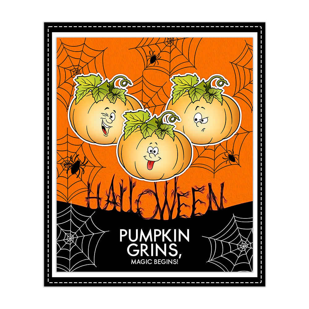 Halloween Pumpkin Dies & Stamps Set