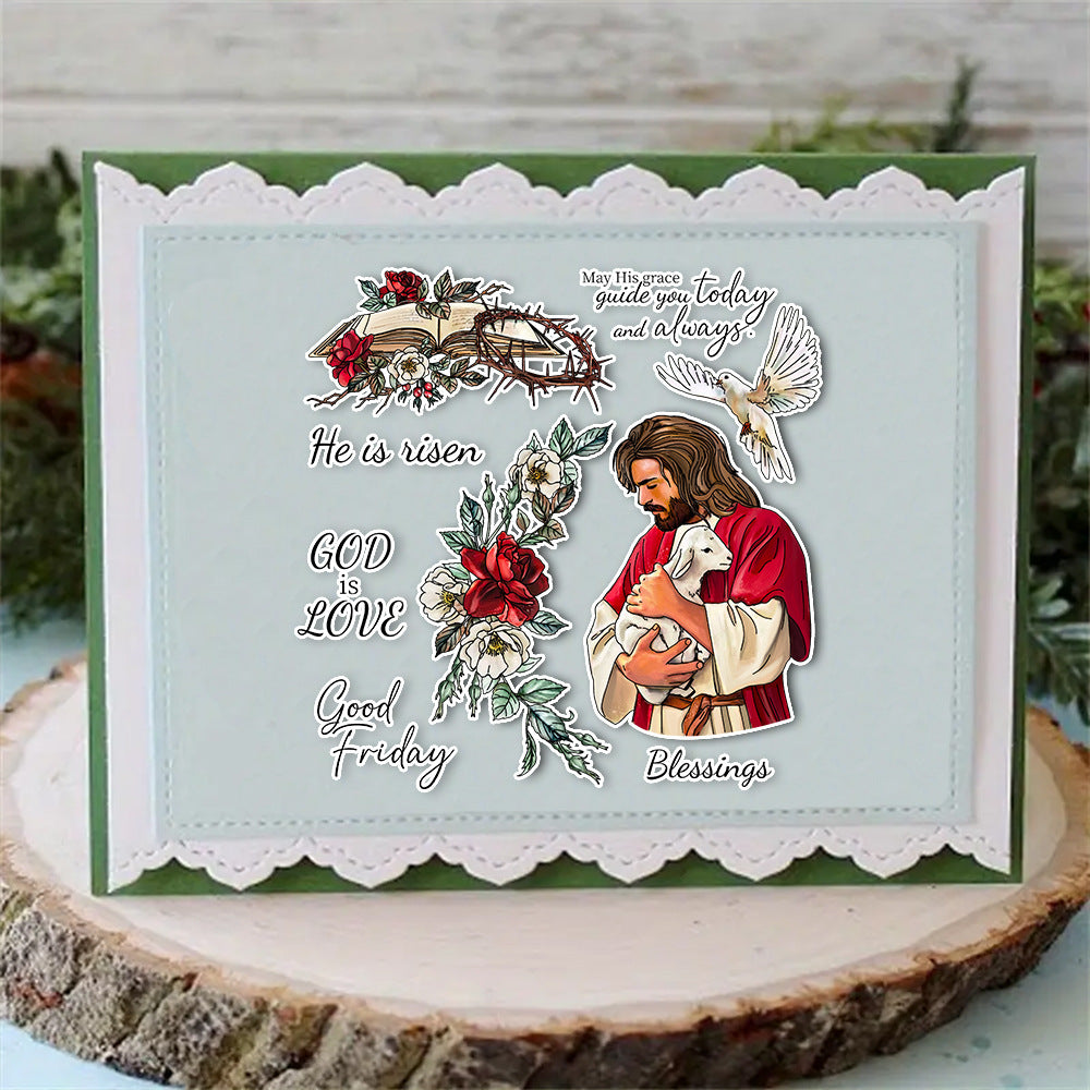 Jesus Flowers Animals Dies & Stamps Set
