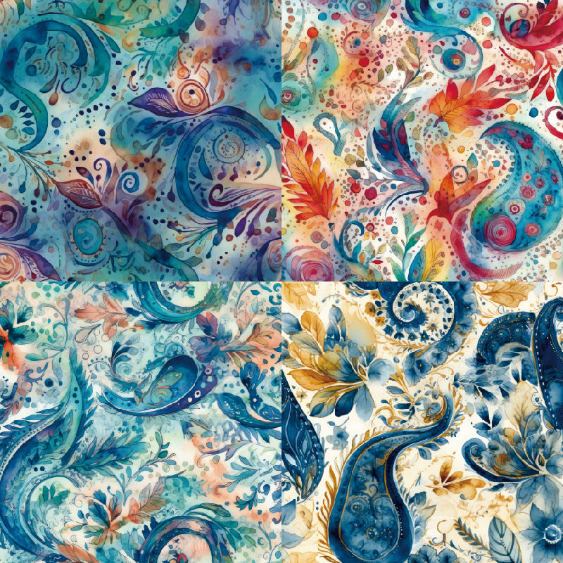 24PCS 6" Celadon Phoenix Scrapbook Paper & Cardstock