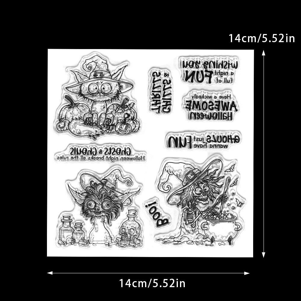 Halloween Animals Kittens Dies & Stamps Set