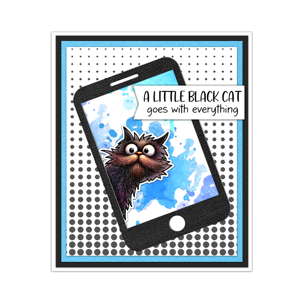 Cute Funny Cats Dies & Stamps Set