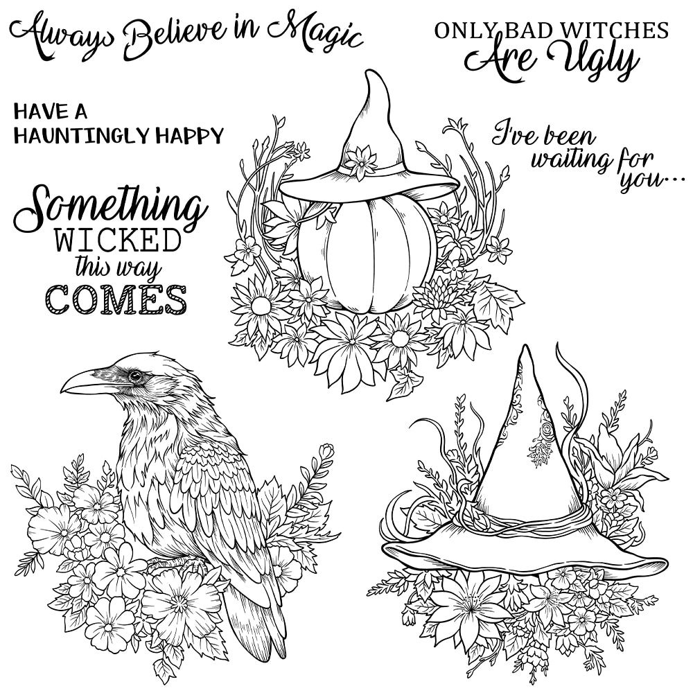 Halloween Pumpkin Crow Dies & Stamps Set