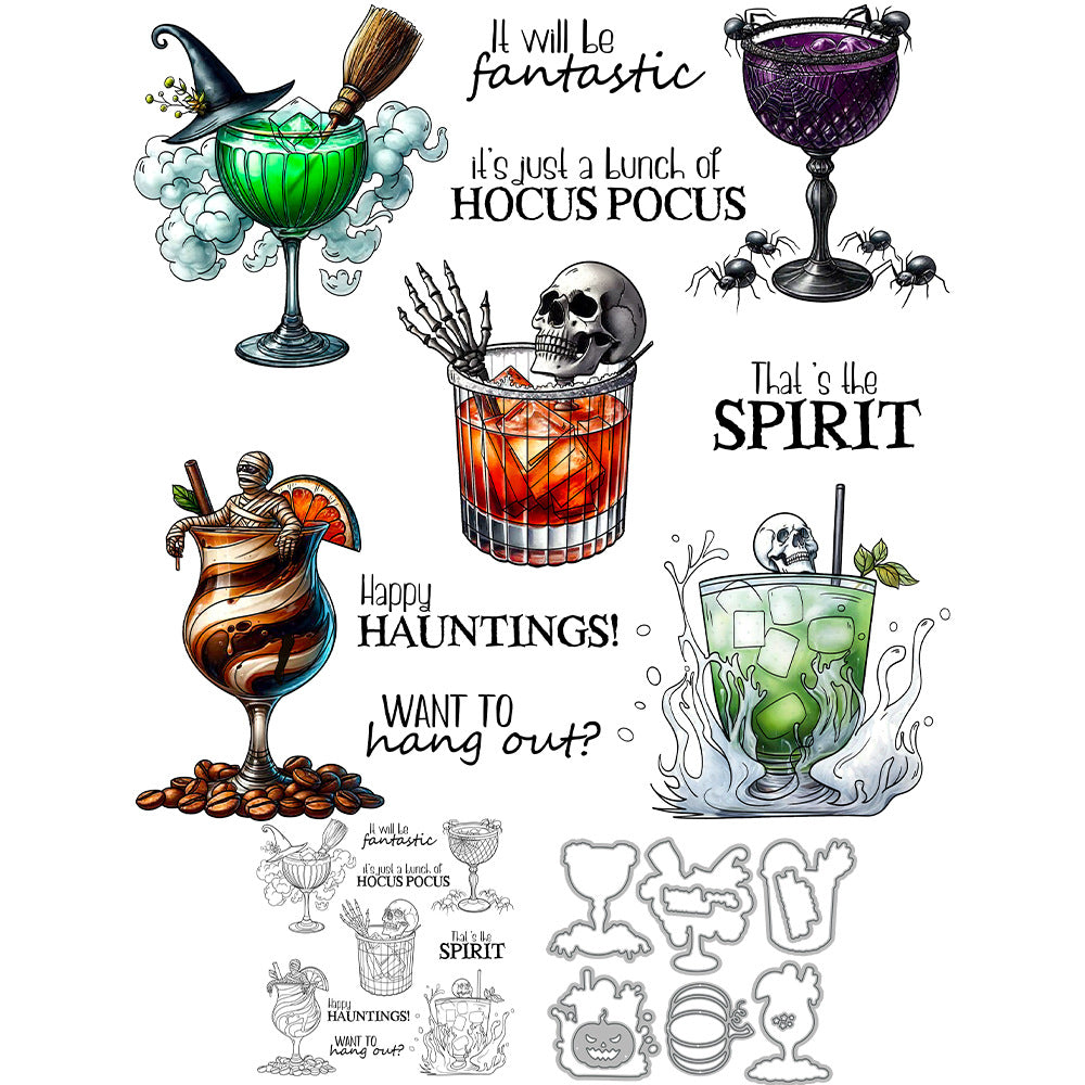 Halloween Goblet Dies & Stamps Set