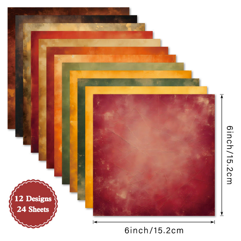 24PCS 6" Earthy Scrapbook Paper & Cardstock