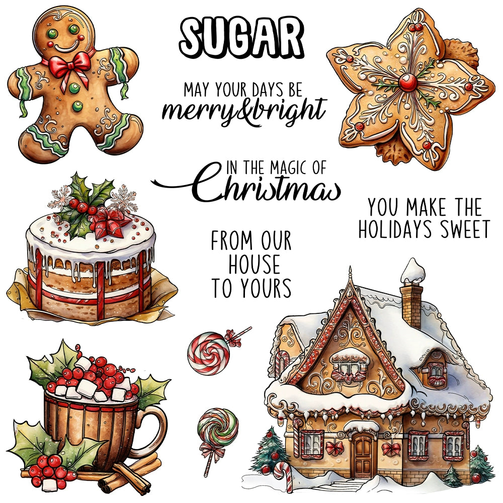 Christmas Gingerbread Man Cake Dies & Stamps Set