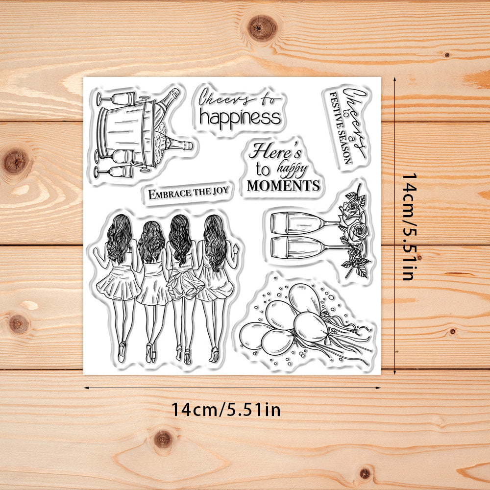 Party Girls Clear Stamps