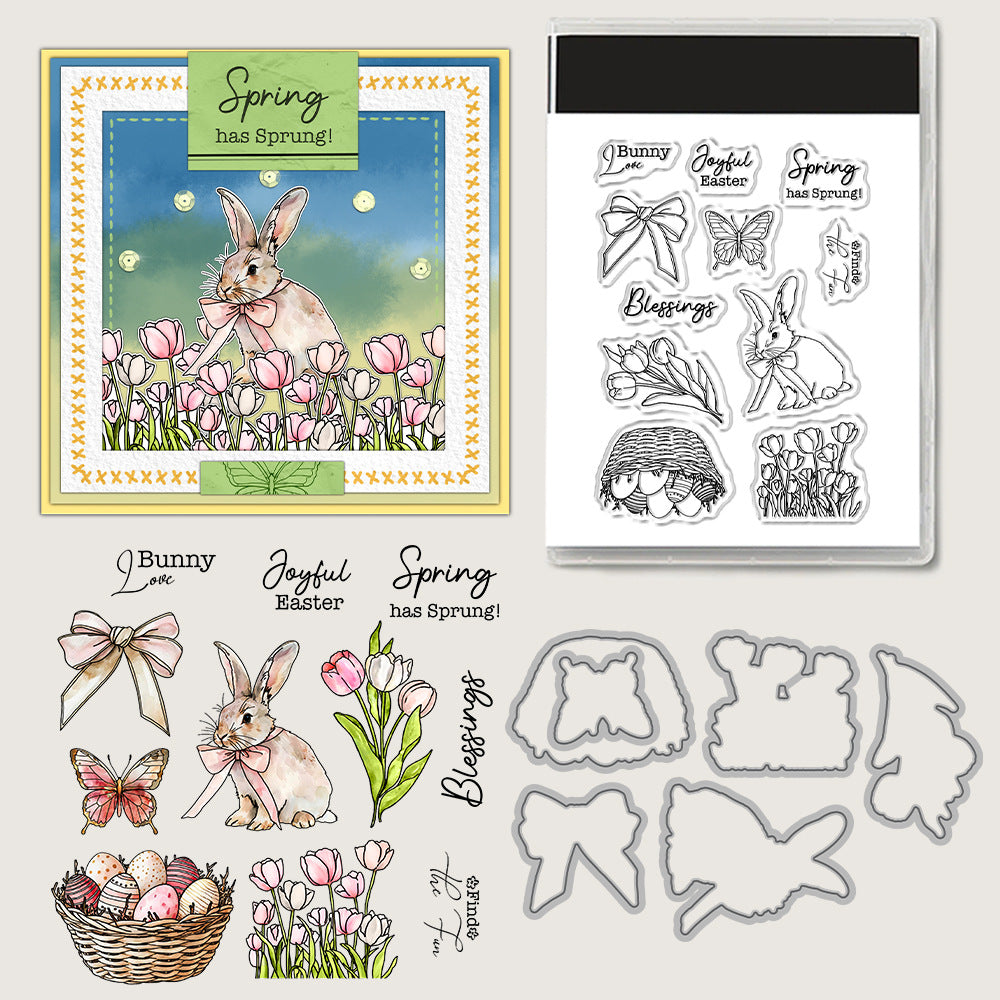 Easter Theme Dies & Stamps Set