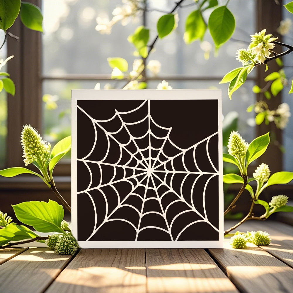 Spider Web Background DIY Painting Hollow Stencil