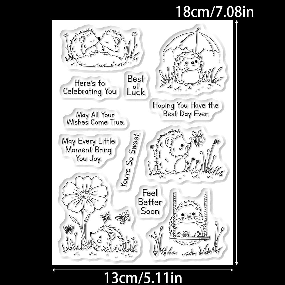 Cute Hedgehog Dies & Stamps Set