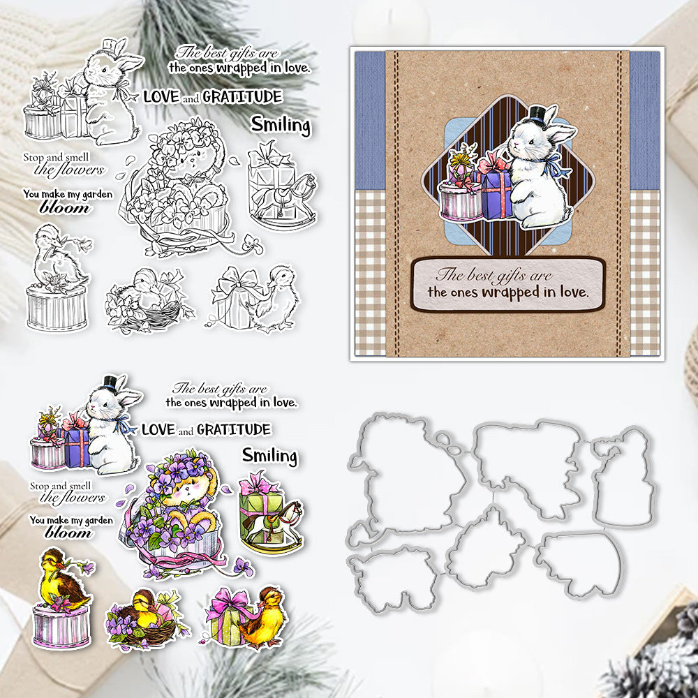 Spring Easter Theme Dies & Stamps Set