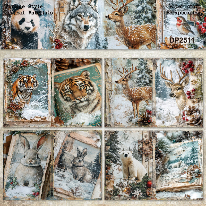 A5 Animal Series Journal Scrapbook Paper