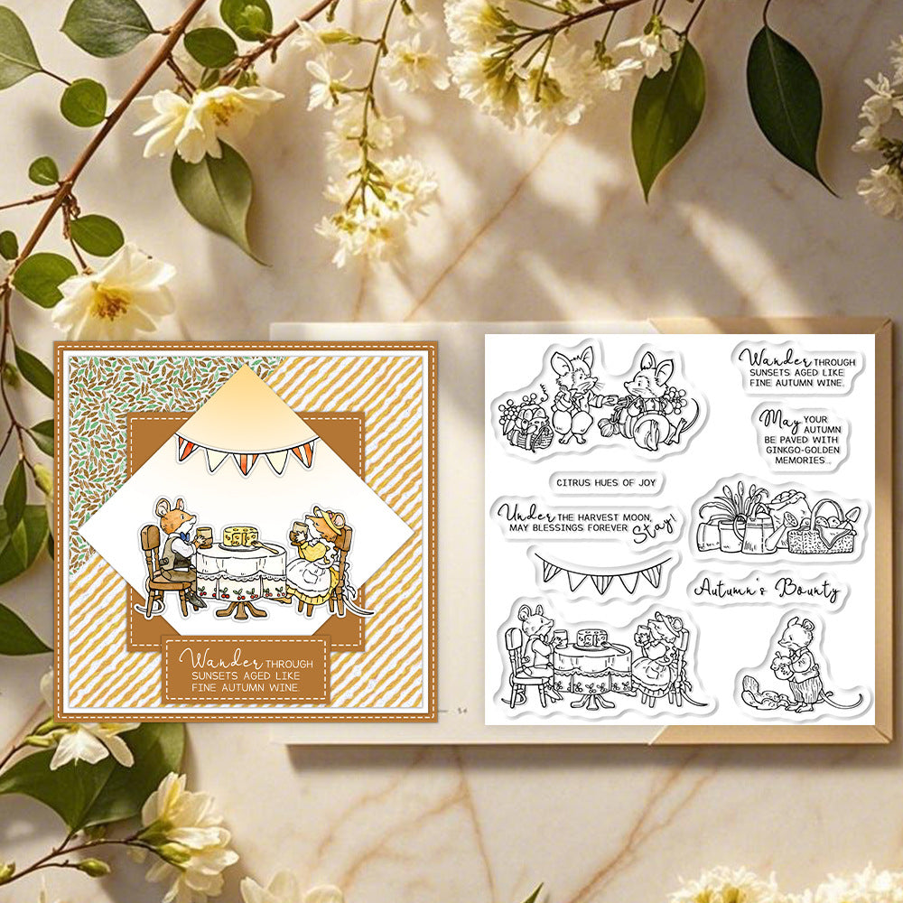 Autumn Mouse Dinner Dies & Stamps Set