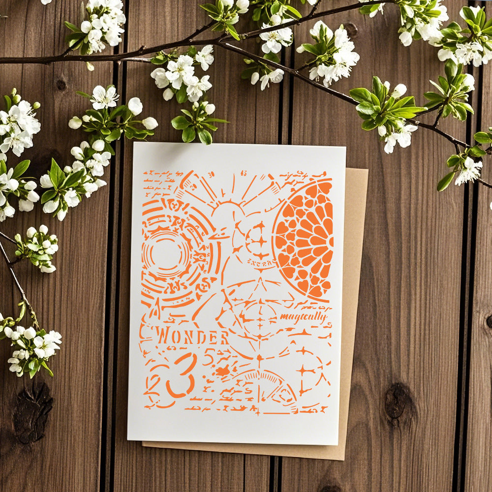 Time DIY Painting Hollow Stencil