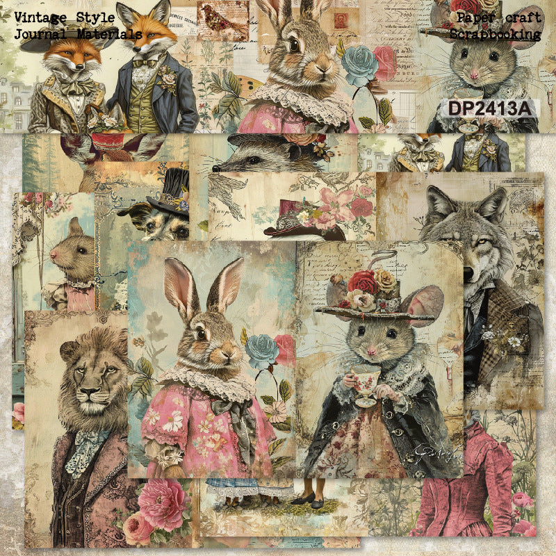 A5 Animal Series Journal Scrapbook Paper