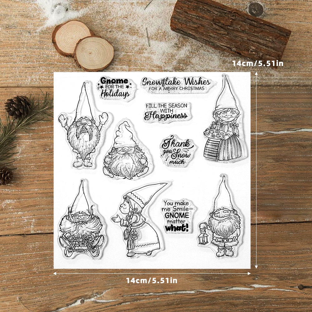 Cute Santa Gnomes Dies & Stamps Set