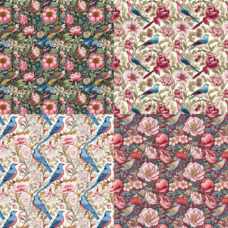 24PCS 6" Flower Clusters Scrapbook Paper & Cardstock