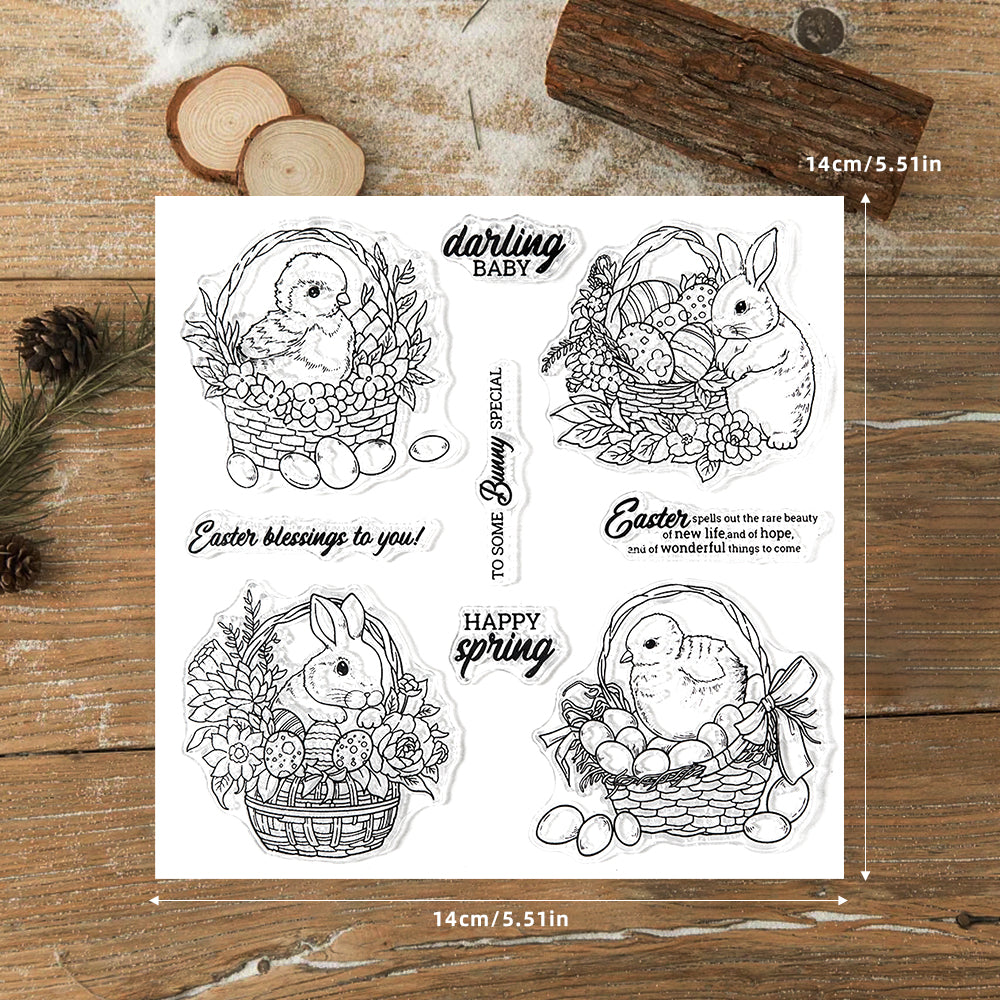 Easter Bunny Eggs Dies & Stamps Set