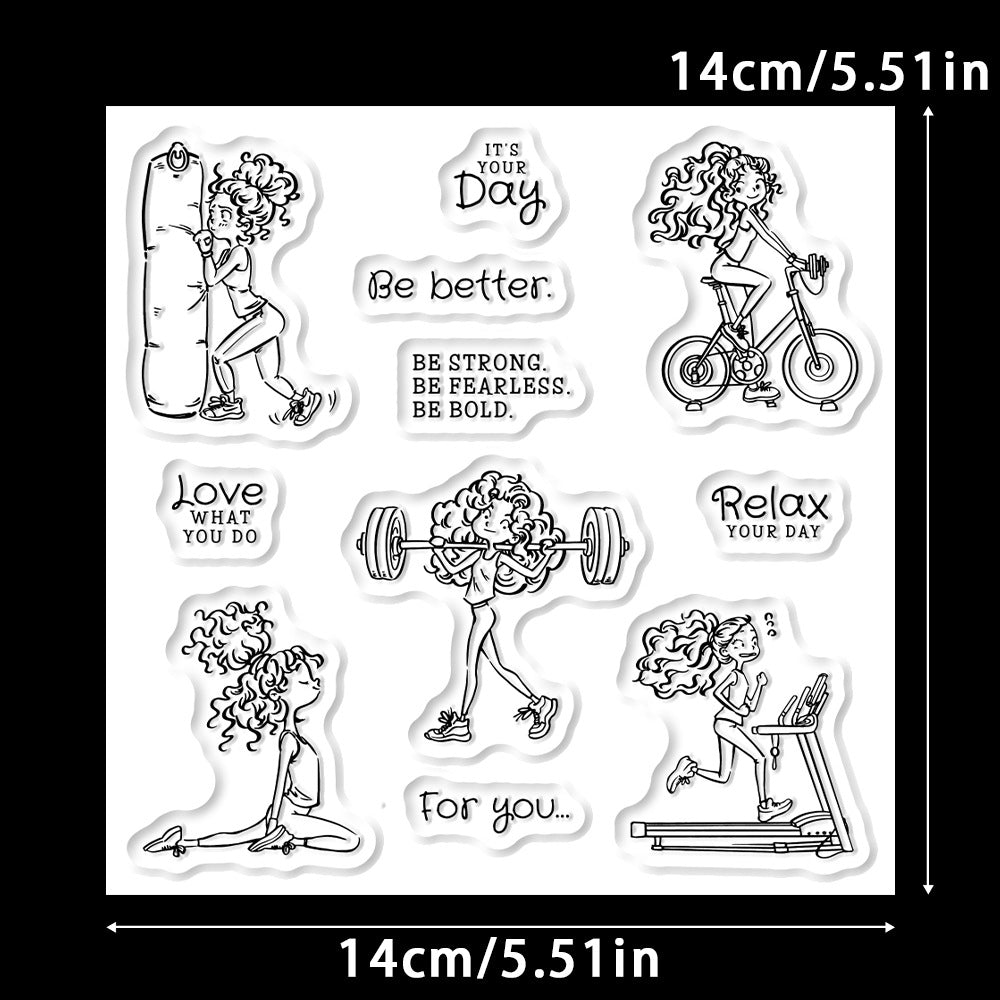 Fitness Girl Dies & Stamps Set