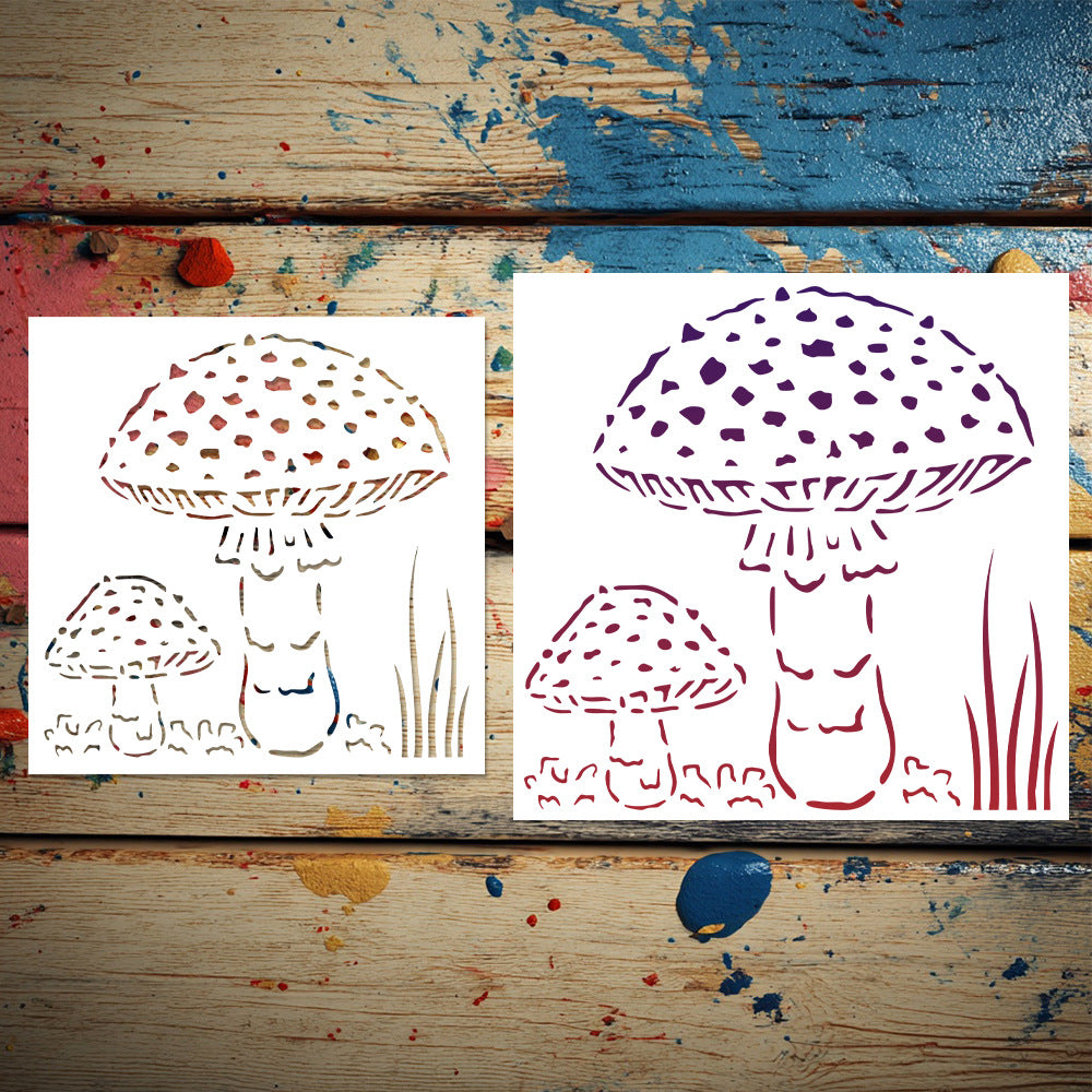 Mushroom Pattern DIY Painting Hollow Stencil