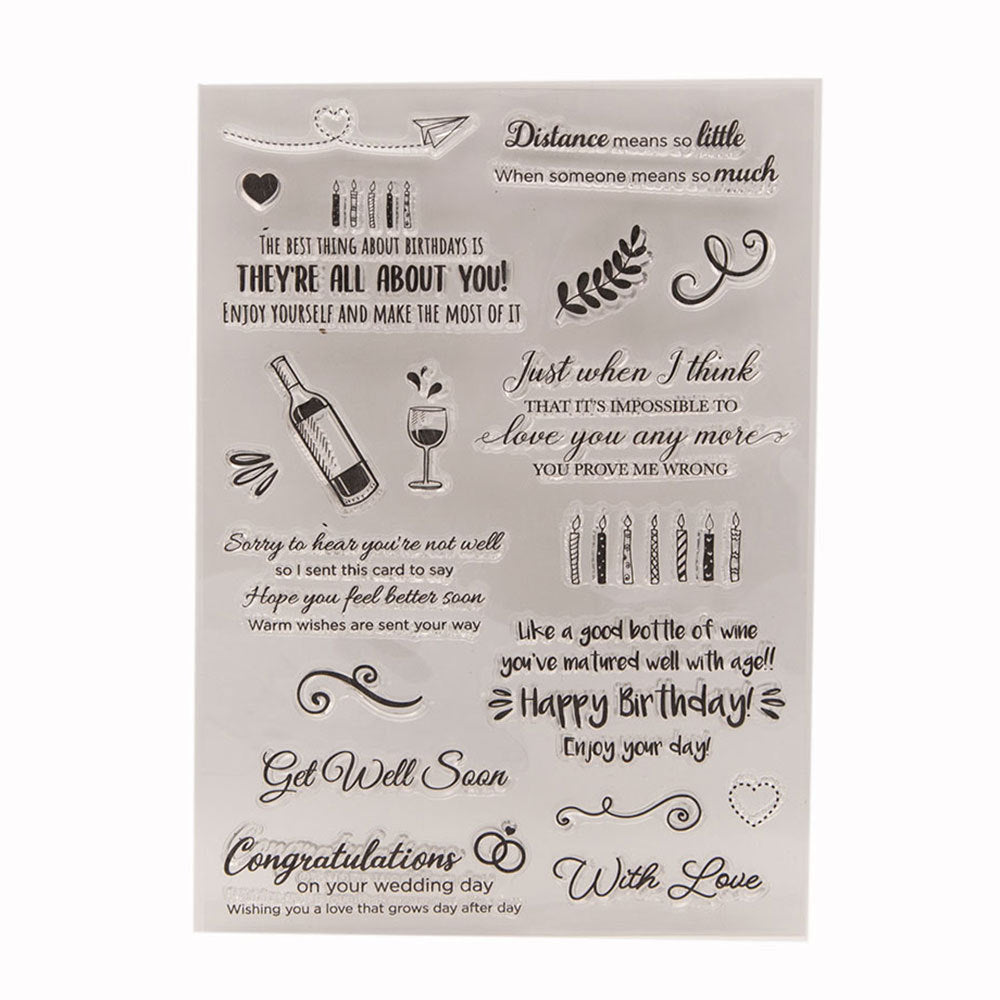 Greetings and Blessings Clear Stamps