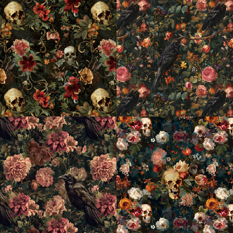 24PCS 6" Rose Of Terror Scrapbook Paper & Cardstock