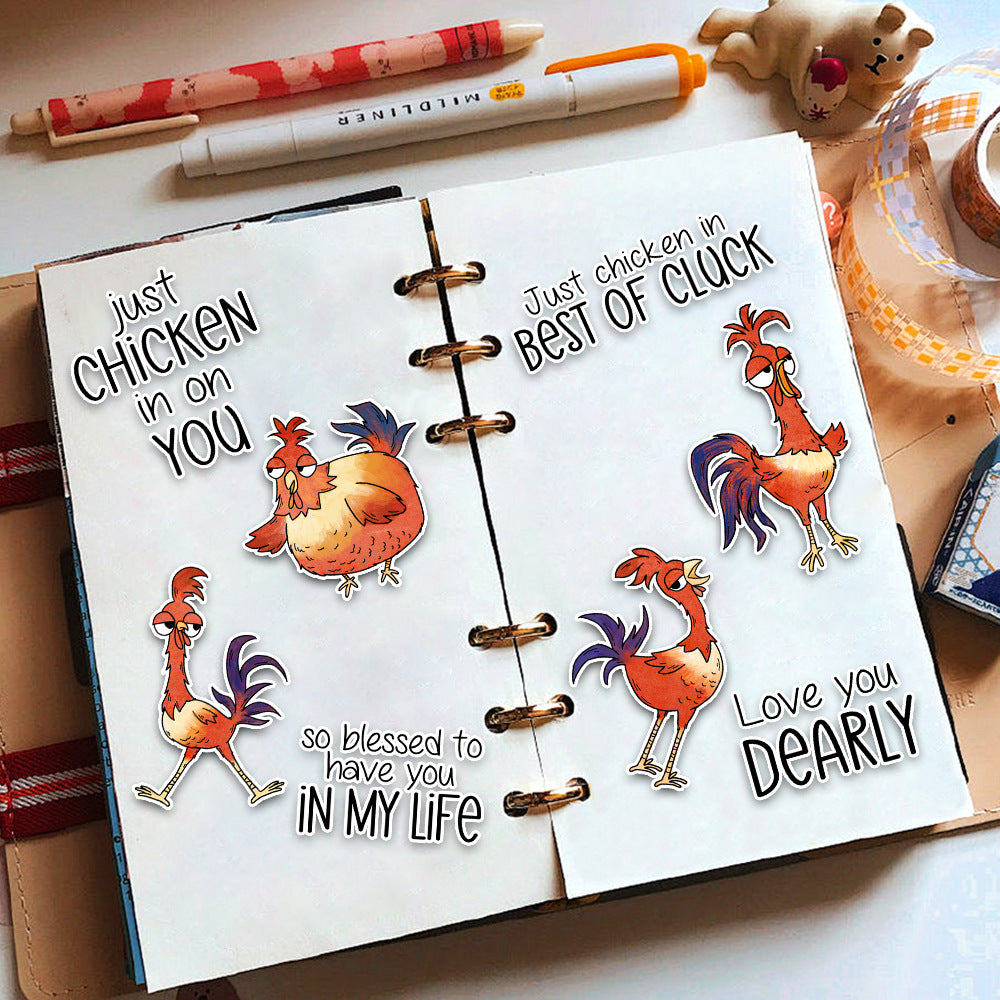 Cartoon Chicken Dies & Stamps Set
