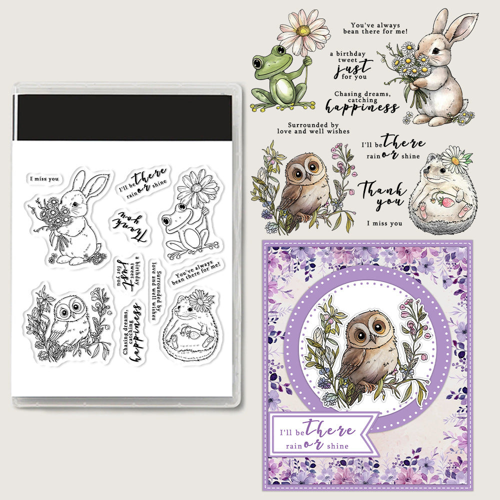 Animals and Flowers Clear Stamps