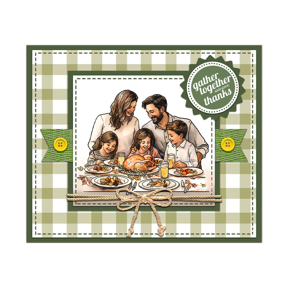 Thanksgiving Theme Dies & Stamps Set