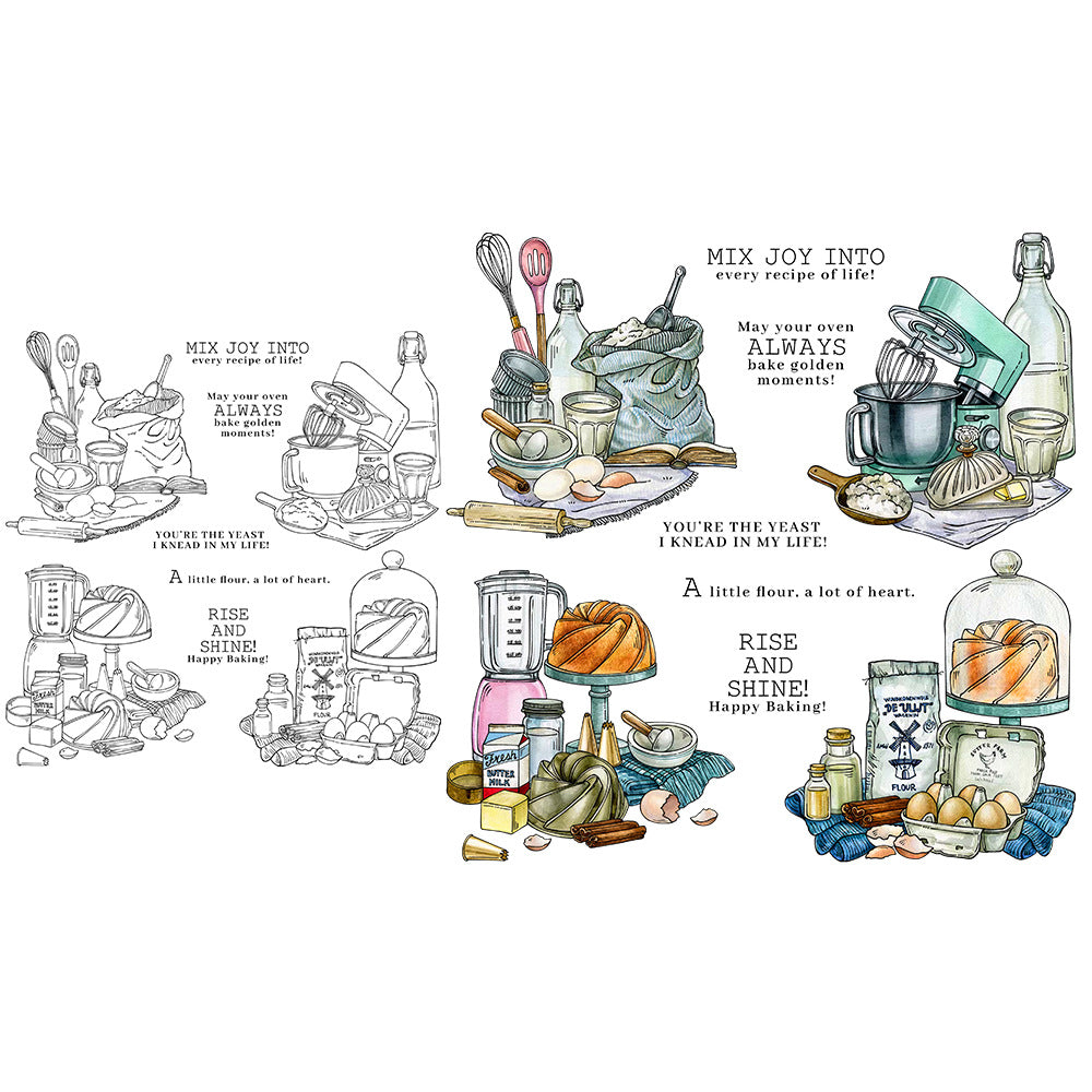 Kitchen Baking Tools Clear Stamps