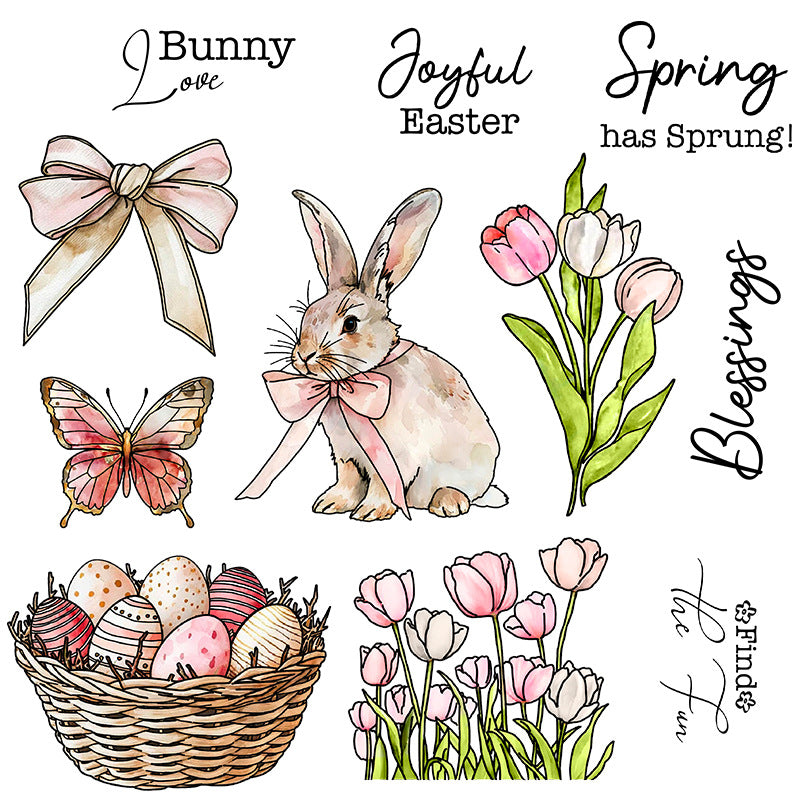 Easter Theme Dies & Stamps Set