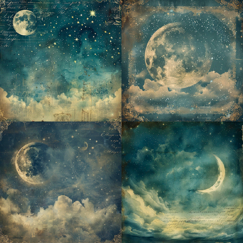 24PCS 6" Moonlit Reverie Scrapbook Paper & Cardstock