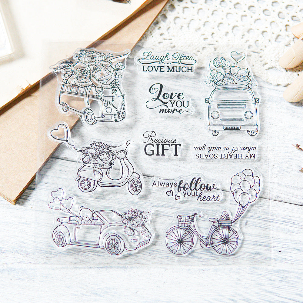 Valentine's Day Car Clear Stamps