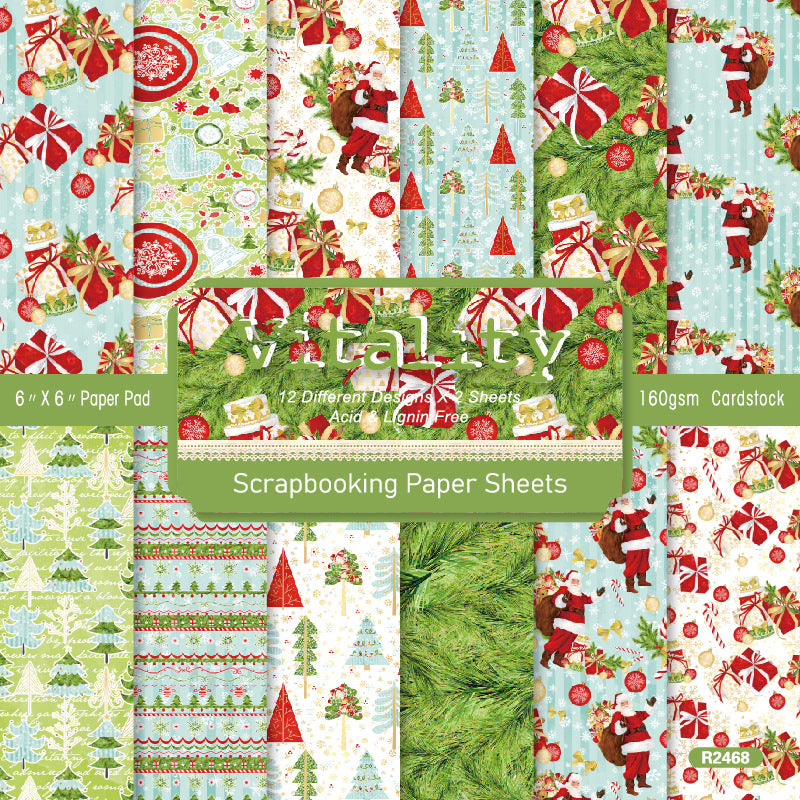 24PCS 6" Vitality Scrapbook Paper & Cardstock