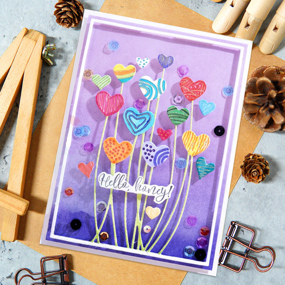Love Balloon Background Board Cutting Dies