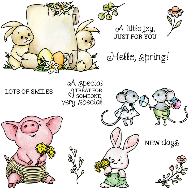 Easter Animal Series Dies & Stamps Set