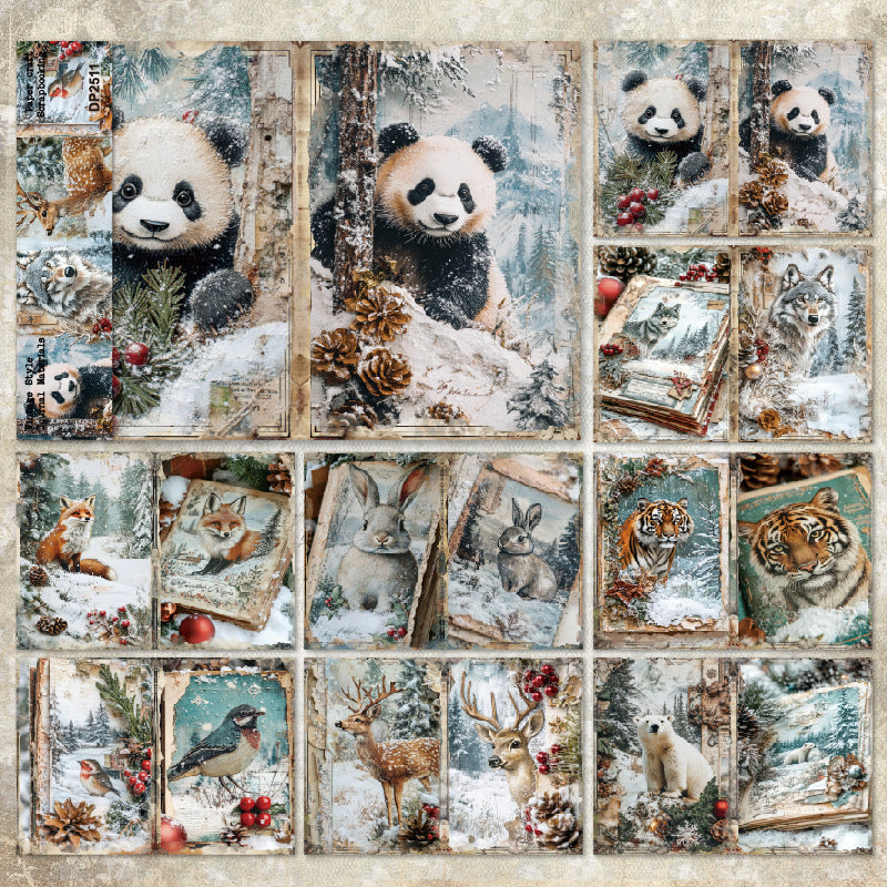 A5 Animal Series Journal Scrapbook Paper
