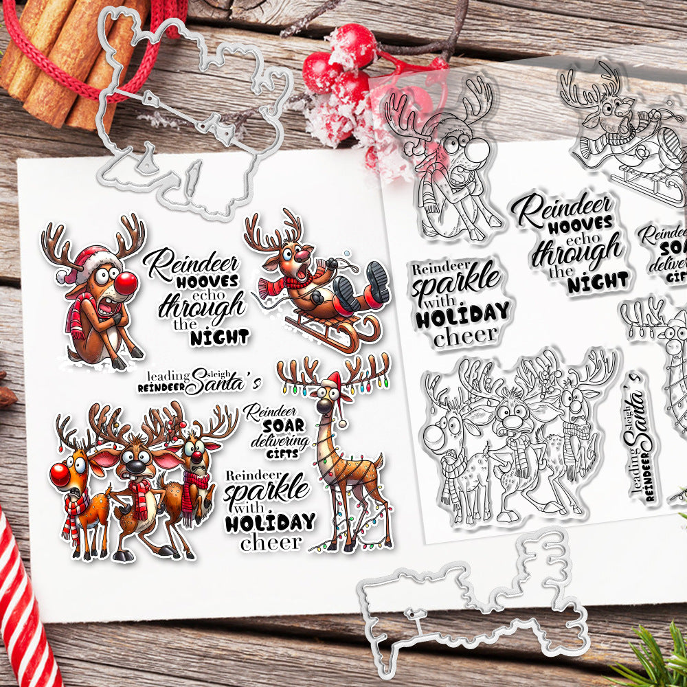 Christmas Deer Dies & Stamps Set