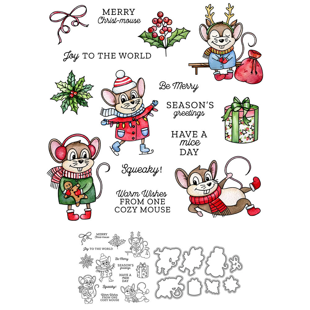 Christmas Mouse Dies & Stamps Set