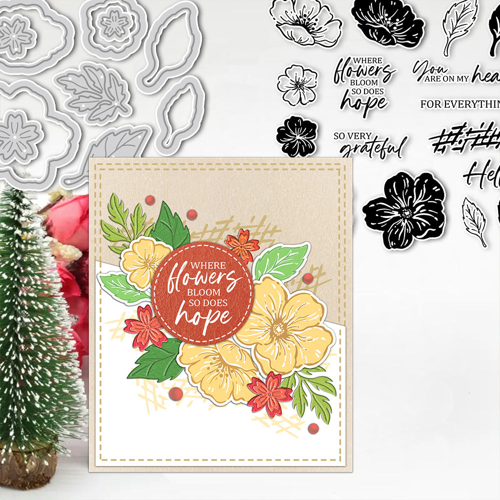 Flower Decoration Dies & Stamps Set