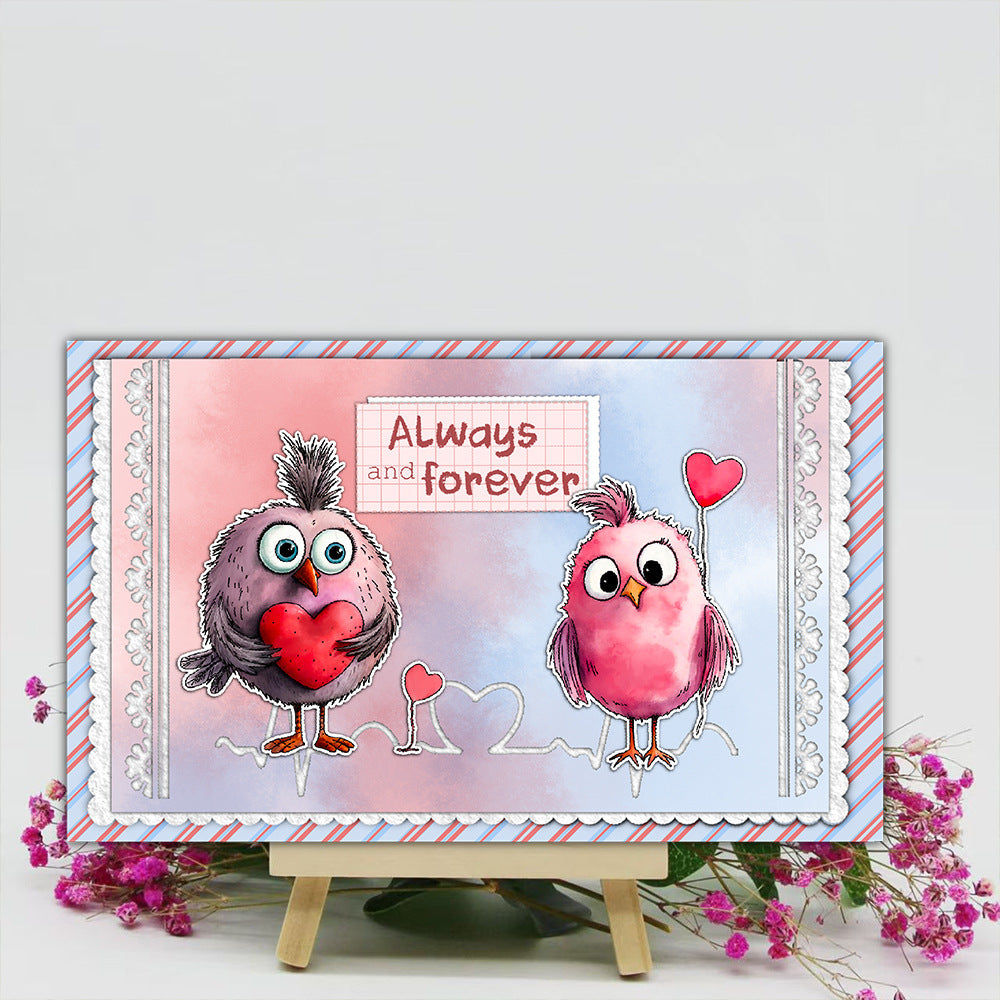 Valentine's Day Creative Birds Dies & Stamps Set