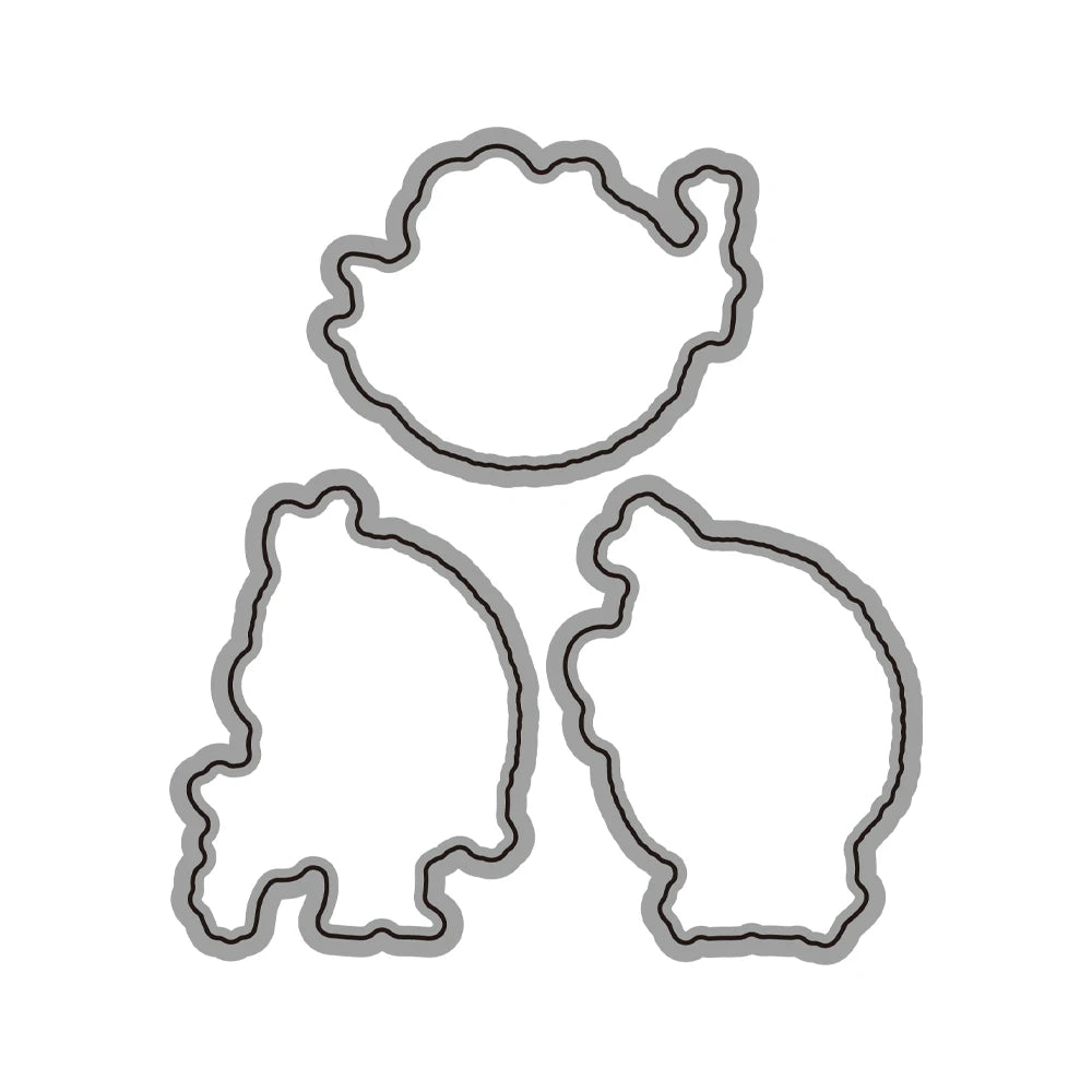 Cute Cartoon Bees Dies & Stamps Set