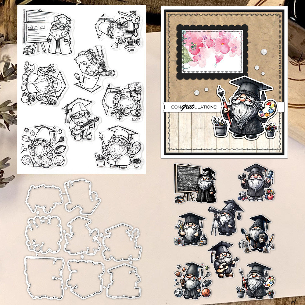 Graduation Season Dwarf Dies & Stamps Set