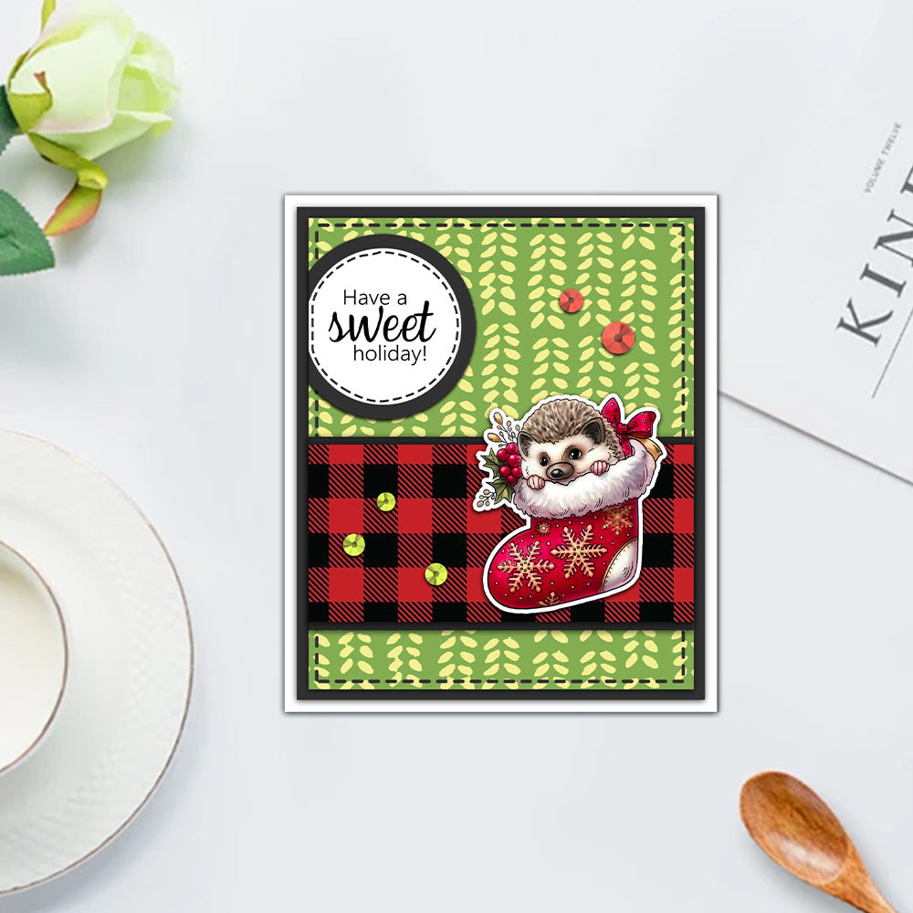 Animals In Christmas Stockings Dies & Stamps Set