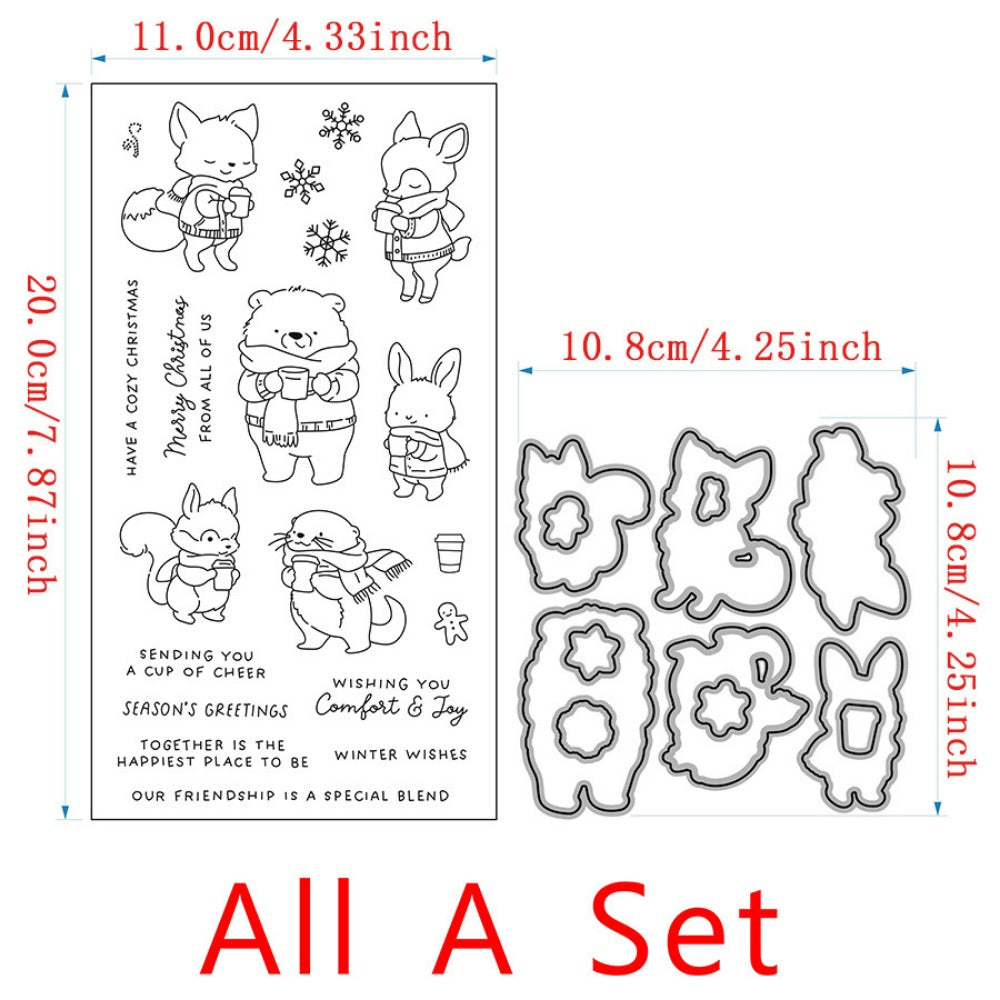 Winter Animals Dies & Stamps Set