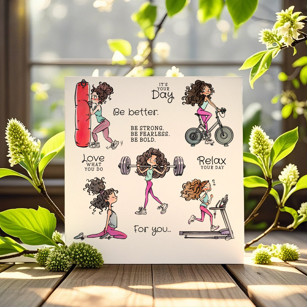Fitness Girl Dies & Stamps Set