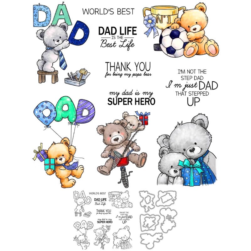 Cute Bear Dies & Stamps Set