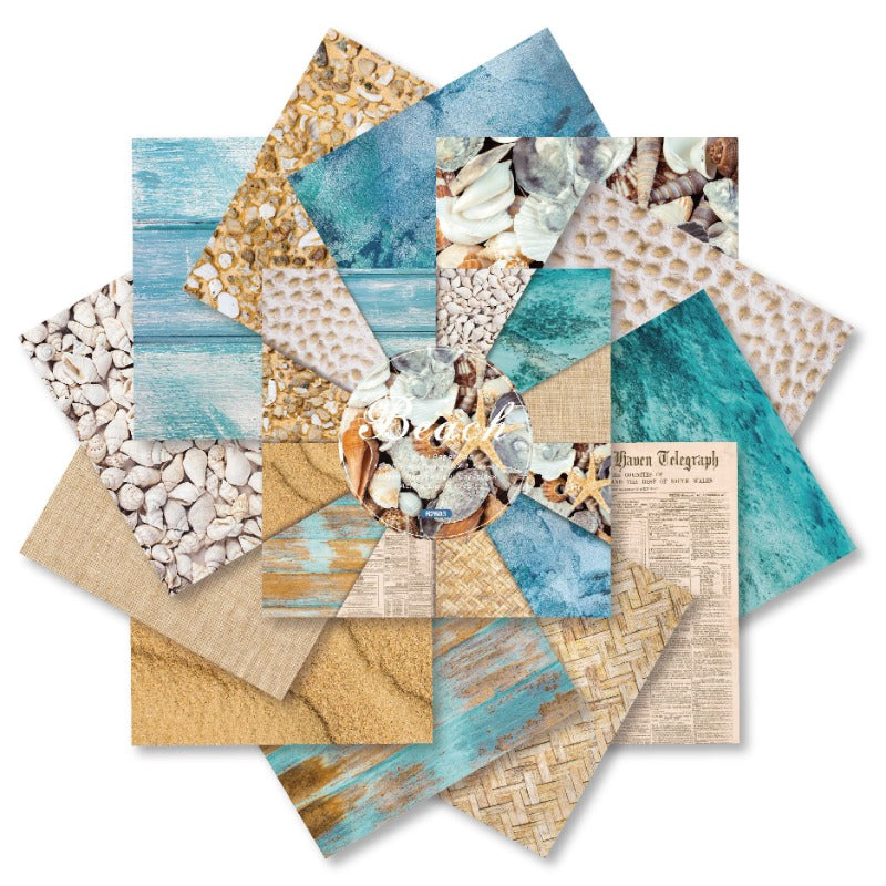 24PCS 6" Beach Scrapbook Paper & Cardstock